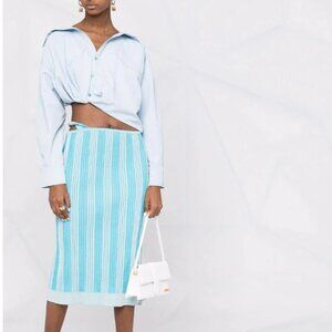 Jacquemus Vertical Stripe Patter Knitted Skirt Size 42 US L